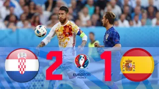 Croatia vs Spain (2-1) Euro 2016 highlights