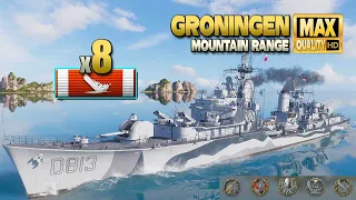 Destroyer Groningen: Great job on map Mountain Range - World of Warships