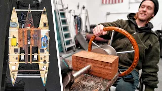 My 'Build-Your-Own' Catamaran Gets A DIY Steering System | Wildling Sailing