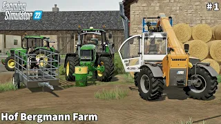 Placing & Feeding Calves, Baling & Wrapping Grass Bales│Hof Bergmann│FS 22│Timelapse#1