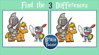 Find the Three Differences Brain Teasers for Kids and Adults #3