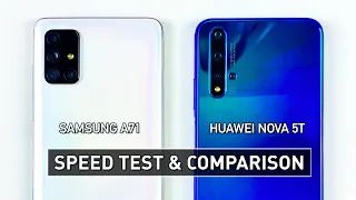 SAMSUNG A71 vs HUAWEI NOVA 5T SPEED TEST & GAMING COMPARISON