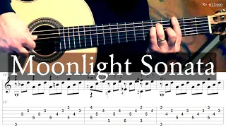 Moonlight Sonata (Mov. 1) - Beethoven - Full Sheet Music/Tab - Classical Guitar