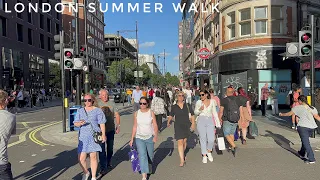 London Heatwave Walk: Summer Streets in England's Capital | Central London Shopping Streets