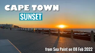 Cape Town Sunset from Sea Point on 08 Feb 2022