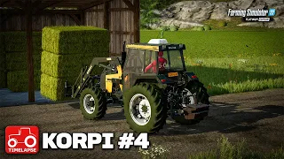 STORING HAY BALES AND CREATING ANOTHER FIELD!! FS22 Timelapse Korpi Ep 4