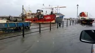 Maryport Harbour storm flood January 3rd 2014