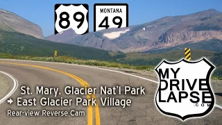 Near Glacier, Montana: US 89, MT 49 Rear-view