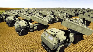 The new 500 Ukraine Massive Himars attack russian vehicle convoy | MOWAS2 BATTLE