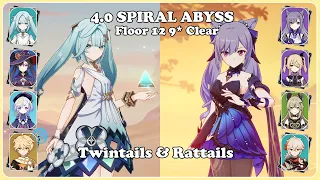 [GI] - 4.0 Spiral Abyss 9* Clear Gameplay - Faruzan DPS / Keqing Aggravate