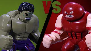 Hulk (Marvel) vs Juggernaut (Marvel) - Lego Stop Motion Death Battle