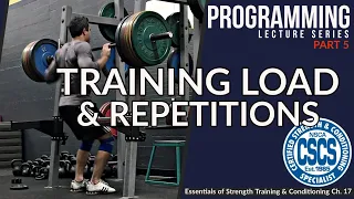 Program Design for Resistance Training | Training Load & Repetitions | CSCS Chapter 17