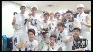 EXO 엑소_Backstage clip after First Winning of KBS Music Bank 2013.06.14