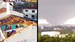 Powerful tornado destroys neighbourhood in South Africa