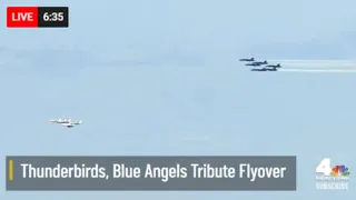 Thunderbirds and Blue Angels NYC Flyover