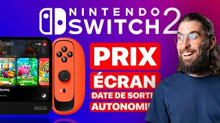 Switch 2: prix, écran, date de sortie, performance, autonomie, comparaison OLED, stockage, fps, 4K