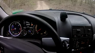 VW touareg 3.0tdi v6 off-road, forest  onboard POV