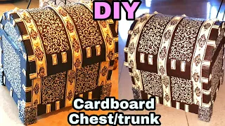 DIY How To Make A Trunk/chest From Cardboard|Cardboard Craft Idea #howtomake #crafts #bestoutofwaste