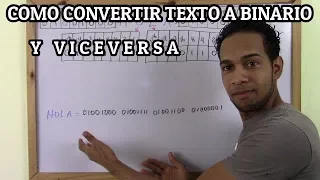 Como Convertir de Texto a Binario y Viceversa.