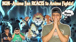 NON-Anime Fan REACTS to Anime!(Anime Fights!)