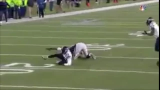 Rob Gronkowski gets SLAMMED in week 10 against the seahawks!! (HARDEST HIT)