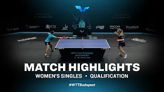 Sreeja Akula vs Dragana Vignjevic | WTT Contender Budapest 2021 (Qual)