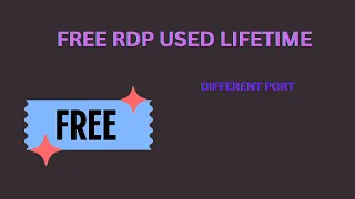How to Create Ubuntu FREE RDP Used Lifetime   | different Port | Step-by-Step