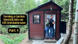 Turning a Garden Shed Kit into an Off Grid Bathroom: (Plumbing, pump, hot water heater, PEX,shower)