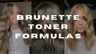 BRUNETTE TONER FORMULAS | using redken shades eq