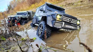 ШИПЫ на JEEP 4х4 наказывают мощный Гелендваген G500 4х4 на бездорожье ... RC OFFroad