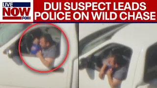 Wild police chase: Suspected DUI driver seen huffing from balloon, canister in LA | LiveNOW from FOX