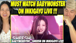 'MUST WATCH' | BABYMONSTER (베이비몬스터) - SHEESH @인기가요 Inkigayo | REACTION