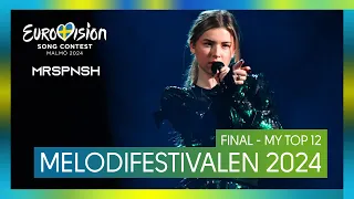 🇸🇪 Melofestivalen 2024 (final) | My top 12 | Eurovision Sweden