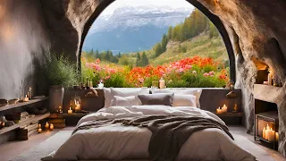 🌥️ Lazy Mountains Morning in a Cozy Bedroom with Relaxing Jazz Piano Music for Work, Study & Relax