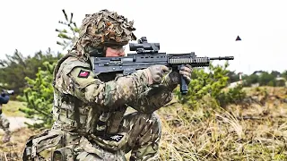 British Army Black Horse Troops in Action . Live fire Training