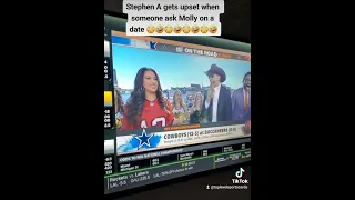 Stephen A gets upset when some ask Molly on a date #mollyqerim #stephenasmith #espn