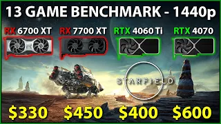 RX 7700 XT vs RTX 4060 Ti vs RTX 4070 vs RX 6700 XT - 13 Game Benchmark (1440p)