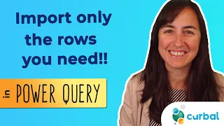 Get only the rows you need in Power Query from your files.
