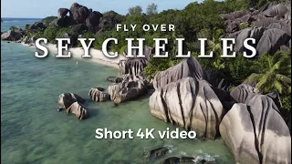 4K video Flying over Seychelles short clip