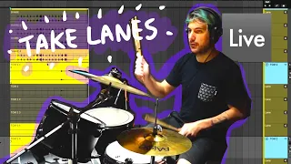 Recording MULTITRACK DRUMS in ABLETON LIVE 11 using TAKE LANES and TRACK LINKS!