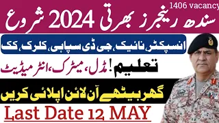 Sindh Ranger new jobs 2024 | Sindh Ranger Online Apply 2024 | New jobs 2024