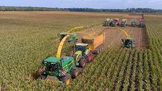 Mais 2022 : The BIGGEST JOHN DEERE Harvest crew / V.D Tillaart Agrar / 3  Harvester / 10x John Deere