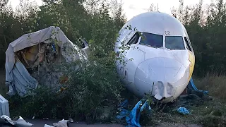 Обломки самолета А321 Уральских авиалиний в Жуковском