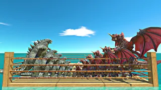 Growing Godzilla 2014 vs Growing Destoroyah - Animal Revolt Battle Simulator