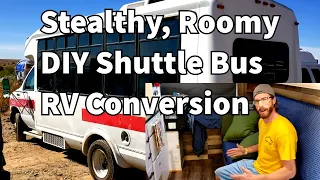 Spacious DIY converted Shuttle Bus "with shower" for Registered Traveling Nurse - Tour and Interview