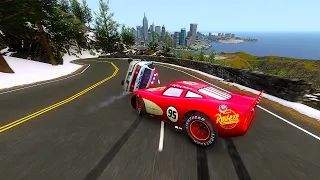 Crazy Lightning McQueen Crashes - GTA 4 Real Car Crashes Ep.31