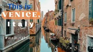 Venice Italy l Walking Tour and Boat ride on the Grand Canal in 4K