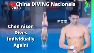 2023 Chen Aisen 陈艾森 dives AGAIN Mens 10 Meter individual China Diving Nationals