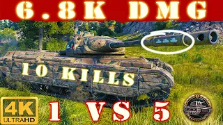 ✔️ Progetto 46 WoT ◼️ 10 Kills • 1 VS 5 • 6.8K Damage ◼️ WoT Replays gameplay