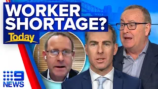 PM urged to ramp up skilled migration to fix worker shortage | 9 News Australia